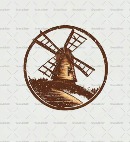 Rustikale Windmühle